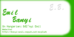 emil banyi business card